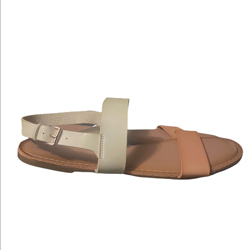 Women white tan sandals size 8 , 9 New